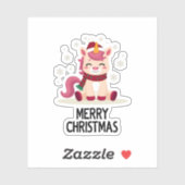 Cute Unicorn Starry Night (4) Aufkleber (Blatt)