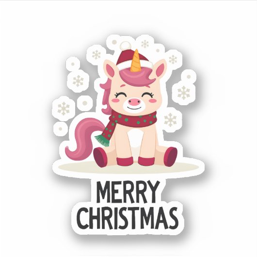 Cute Unicorn Starry Night (4) Aufkleber (Vorderseite)