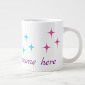 Cute Unicorn & Stars Jumbo-Tasse (Rechts)