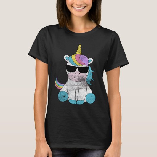 Cute Unicorn Sunglasses Unicorns Magical Creature  T-Shirt (Vorderseite)
