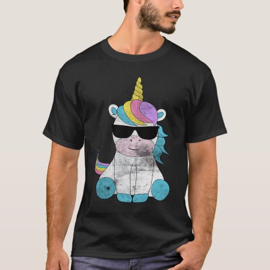 Cute Unicorn Sunglasses Unicorns Magical Creature  T-Shirt (Vorderseite)