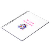 Cute Unicorn Witch Illustration Notizblock (Linke Seite)