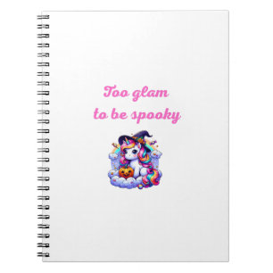 Cute Unicorn Witch Illustration Notizblock