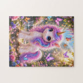 Cute Unicorn with Butterflies Jigsaw Puzzle (Horizontal)
