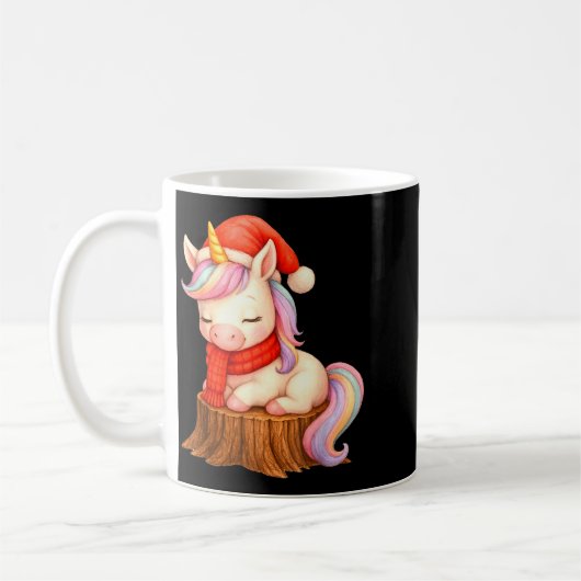 Cute Unicorn With F Christmas Xmas Holiday Kaffeetasse (Links)