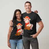 Cute Unicorn With F Christmas Xmas Holiday T-Shirt (Unisex)
