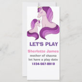 Cute unicorns kids calling card (Vorderseite)