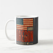 Cute US Flag Someone Oregon Loves Me Kaffeetasse (Links)