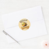Cute Valentine Bee – You’re My Honey Runder Aufkleber (Umschlag)