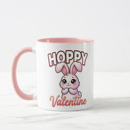 Cute Valentine Bunny – Hoppy Valentine Tasse (Links)