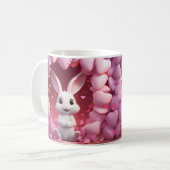 Cute Valentine Bunny Mug | Valentine's Day Mug Kaffeetasse (Vorderseite Links)