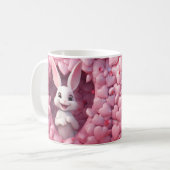 Cute Valentine Bunny Mug  | Valentine's Day Mug Kaffeetasse (Vorderseite Links)