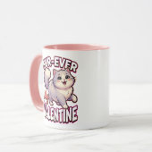 Cute Valentine Cat – Fur-Ever My Valentine Tasse (Vorderseite Links)