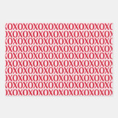 Cute Valentine Day XOXO Red And Pink Geschenkpapier Set (Vorderseite)