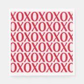 Cute Valentine Day XOXO Red And Pink Serviette (Vorderseite)