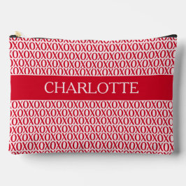 Cute Valentine Day XOXO Red And Pink Zubehörtasche