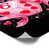 Cute Valentine Dice 6 7 Plush Hearts Nk Aesthetic  Poster (Ecke)