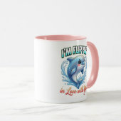 Cute Valentine Dolphin – I’m Flippin’ in Love Tasse (VorderseiteRechts)