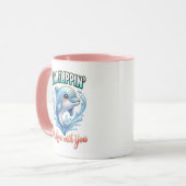Cute Valentine Dolphin – I’m Flippin’ in Love Tasse (Vorderseite Links)