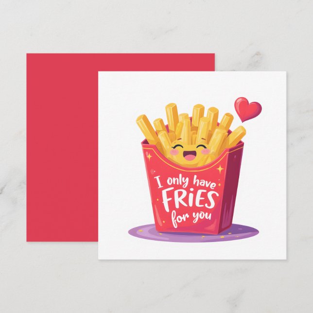 Cute Valentine French Fries Pun (Vorne/Hinten)