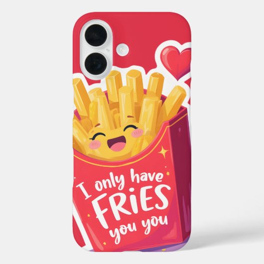 Cute Valentine French Fries Pun Case-Mate iPhone Hülle (Rückseite)