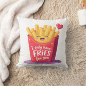 Cute Valentine French Fries Pun Kissen (Decke)