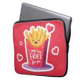 Cute Valentine French Fries Pun Laptopschutzhülle (Vorderseite Links)
