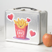 Cute Valentine French Fries Pun Metall Brotdose (Beispiel)
