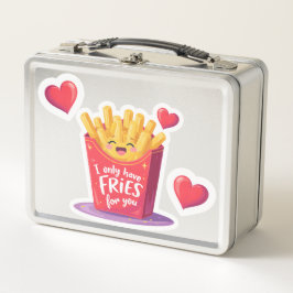 Cute Valentine French Fries Pun Metall Brotdose