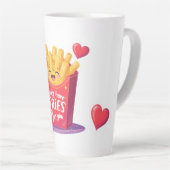 Cute Valentine French Fries Pun Milchtasse (Rechte Ecke)