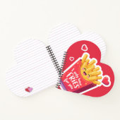 Cute Valentine French Fries Pun Notizblock (Innenseite)
