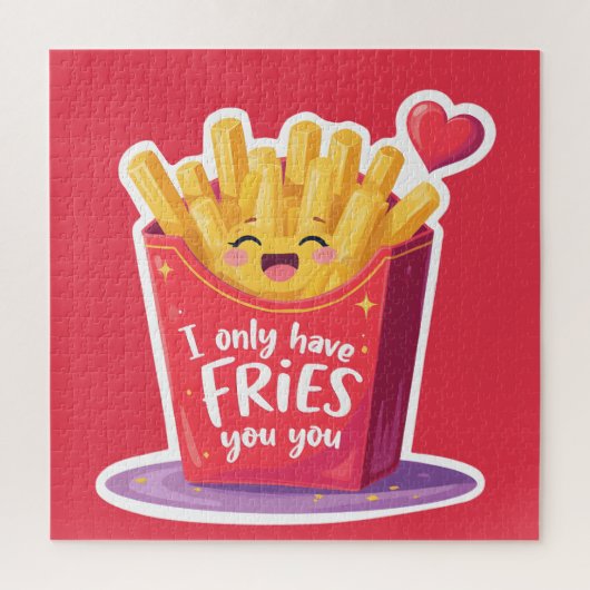 Cute Valentine French Fries Pun Puzzle (Vertikal)
