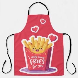 Cute Valentine French Fries Pun Schürze