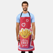 Cute Valentine French Fries Pun Schürze (Getragen)