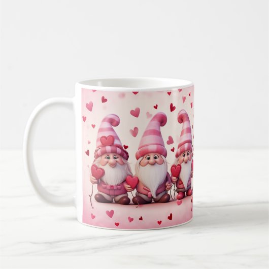Cute Valentine Gnome Mug Kaffeetasse (Links)