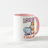 Cute Valentine Hamster – Love You a Whole Wheel Tasse (VorderseiteRechts)