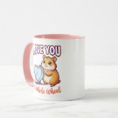 Cute Valentine Hamster – Love You a Whole Wheel Tasse (Vorderseite Links)