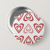 Cute Valentine Hearts – Love & Romance Design Button (Vorne & Hinten)
