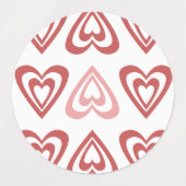 Cute Valentine Hearts – Love & Romance Design Etiketten (Design 2)