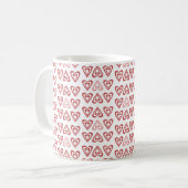 Cute Valentine Hearts – Love & Romance Design Kaffeetasse (Vorderseite Links)