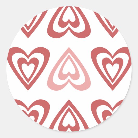 Cute Valentine Hearts – Love & Romance Design Runder Aufkleber (Vorderseite)