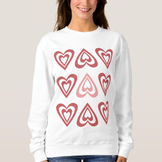 Cute Valentine Hearts – Love & Romance Design Sweatshirt (Vorderseite)