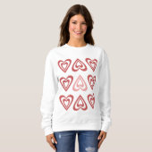 Cute Valentine Hearts – Love & Romance Design Sweatshirt (Vorne ganz)