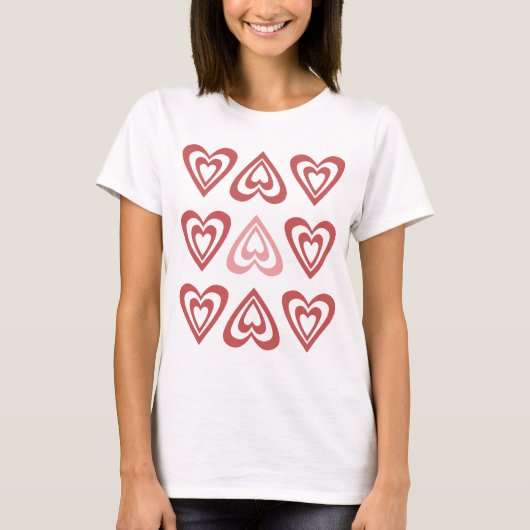 Cute Valentine Hearts – Love & Romance Design T-Shirt (Vorderseite)