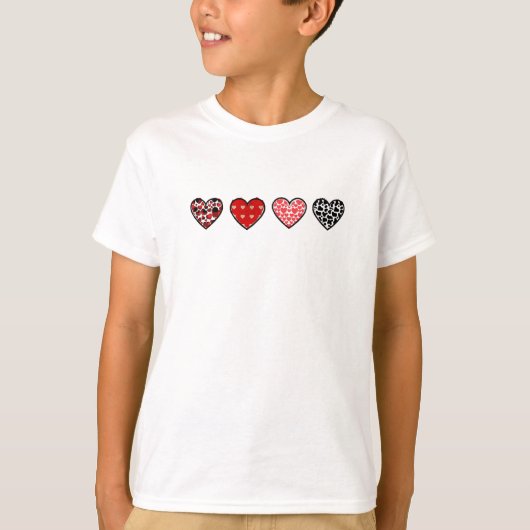 Cute Valentine Hearts Pattern | Cute Love Heart T-Shirt (Vorderseite)