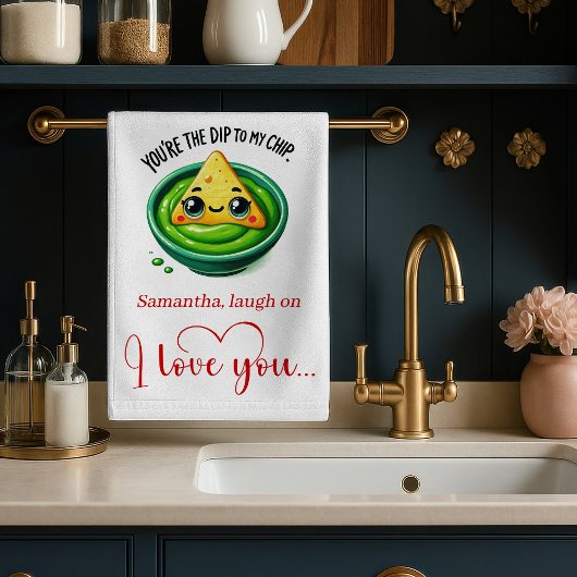 Cute Valentine Kitchen Towel Funny Food Quotes Geschirrtuch