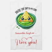 Cute Valentine Kitchen Towel Funny Food Quotes Geschirrtuch (Vertikal)