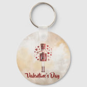 Cute Valentine Nutcracker Heart Keychain Schlüsselanhänger (Vorderseite)