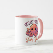 Cute Valentine Octopus – I’m Suckers for You Tasse (VorderseiteRechts)
