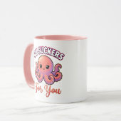 Cute Valentine Octopus – I’m Suckers for You Tasse (Vorderseite Links)